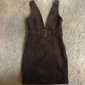Brown Slim Fit Dress